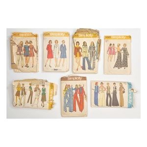 Vintage 1970s sewing patterns Lot Of 14 Men’s Women’s Bellbottoms Jumpsuit VTG